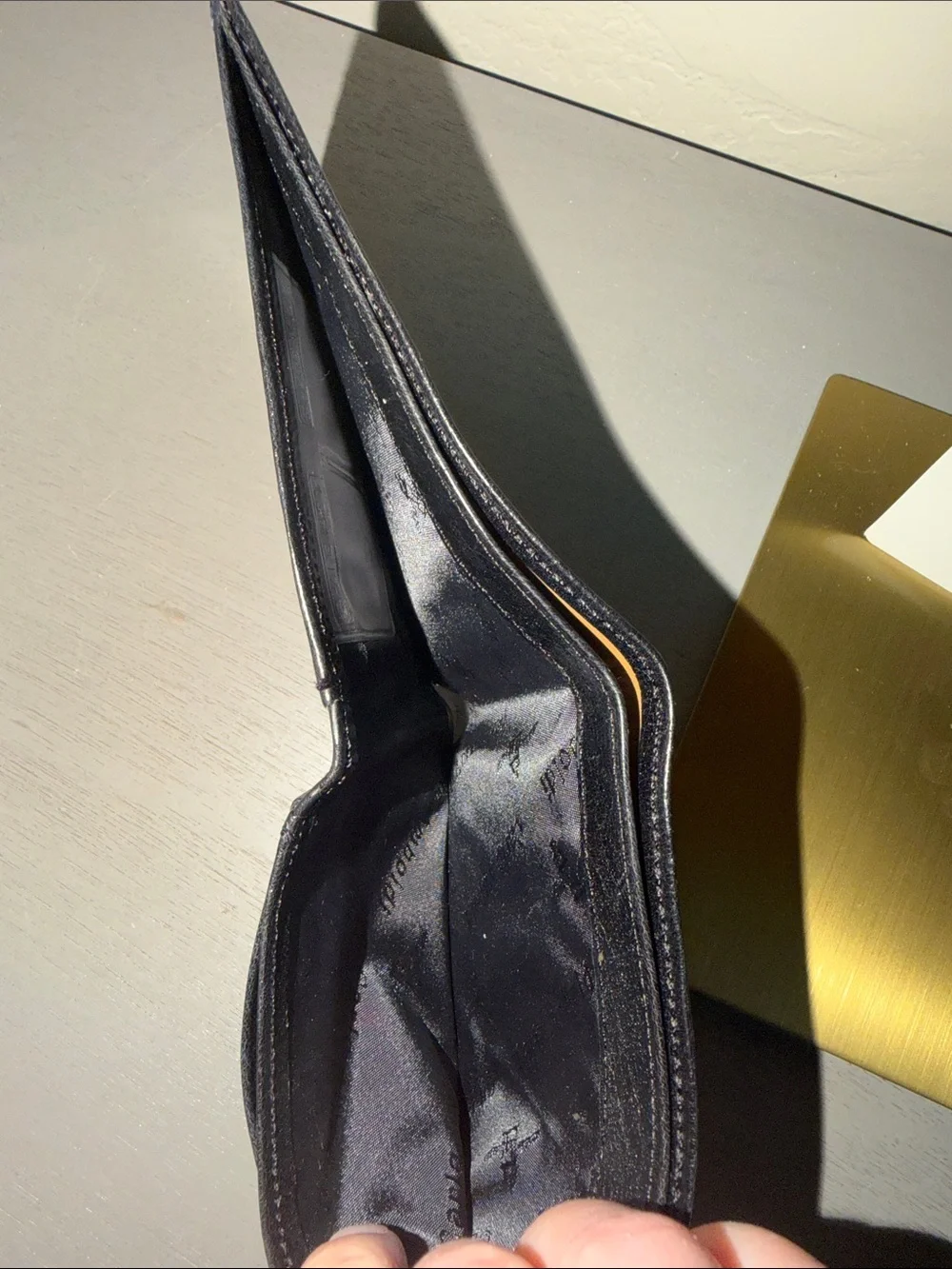 Carlo Amboldi Black Leather Bi-Fold Wallet